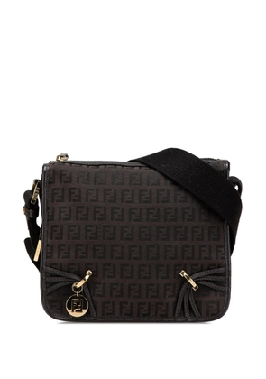 Fendi Pre-Owned 2000-2010 Small Zucchino Canvas F Charm crossbody bag - Brown