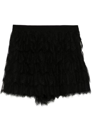 SHIATZY CHEN Sense of Ink Collection silk lace shorts - Black