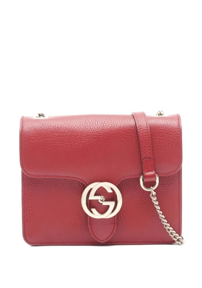 Gucci Pre-Owned 2010s Interlocking G chain-strap cross body bag - Red