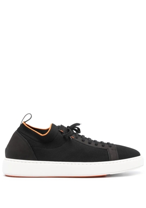 Santoni contrast-trim detail low-top sneakers - Black