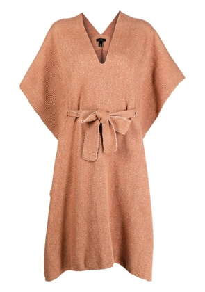 VOZ Solid tied-waist kaftan - Brown