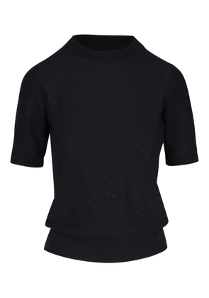 Kinross Cashmere layered top - Black