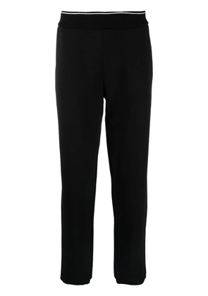 Armani Exchange ribbed-edge track trousers - Black