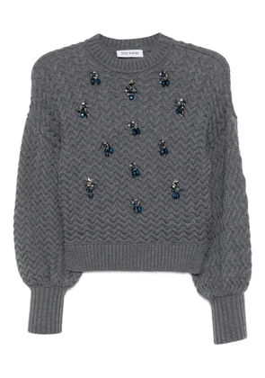 Dice Kayek crystal-embellished sweater - Grey