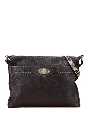 Fendi Pre-Owned 2000-2010 Leather Selleria crossbody bag - Brown