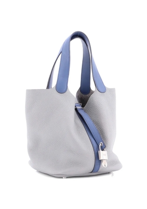 Hermès Pre-Owned Bicolor Picotin Lock Bag Clemence with Swift MM bucket bag - Blue