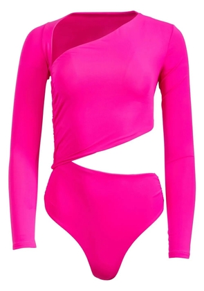 Fleur Du Mal asymmetric wrapstyle bodysuit - Pink
