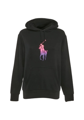 Polo Ralph Lauren print-detail long-sleeve hoodie - Black