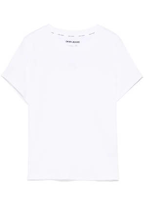 DKNY logo-embroidered T-shirt - White