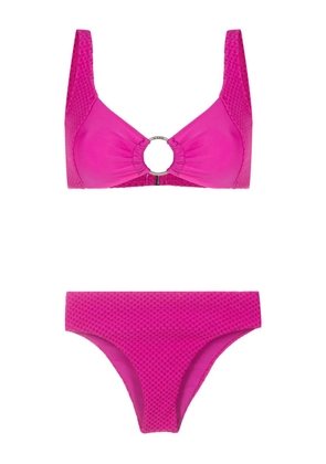 Amir Slama ring-embellished bikini - Pink