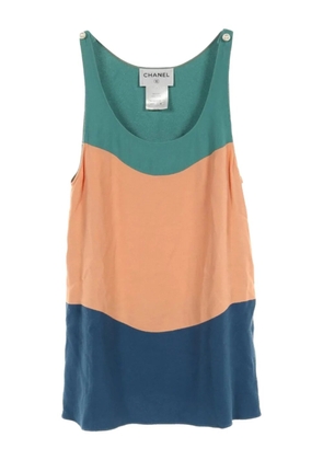 CHANEL Pre-Owned 1986-1988 colour-block vest - Orange