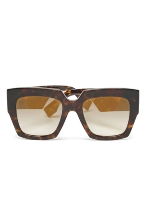 Fendi Pre-Owned 2020s tortoiseshell square sunglasses - Brown