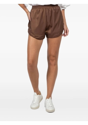 FREEDÉR layered elastic-waist track shorts - Brown