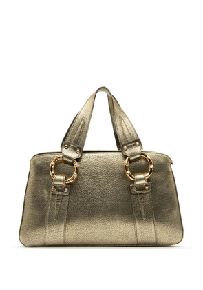 Gucci Pre-Owned 2000-2015 Metallic Calfskin Metal Bamboo handbag - Gold