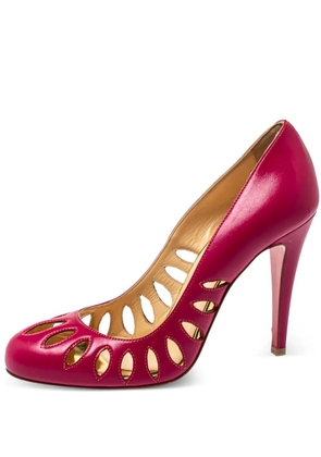 Christian Louboutin Pre-Owned 105mm cut-out pumps - Pink