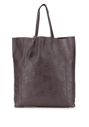 Bottega Veneta Pre-Owned 2012-2024 Leather Intrecciomirage Butterfly tote bag - Brown