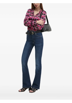 Joseph Ribkoff geometric-print V-neck blouse - Black