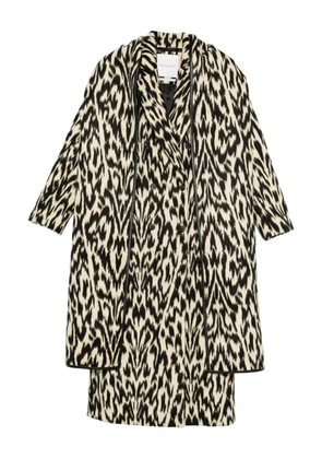 Brandon Maxwell Demi double-breasted scarf coat - White