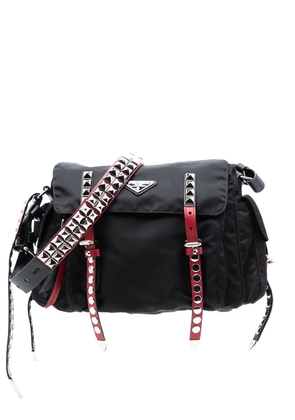 Prada Pre-Owned 2013-2025 Tessuto Elektra Double Buckle Messenger Bag crossbody bag - Black