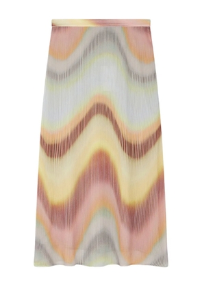 PS Paul Smith wave-pattern midi skirt - Orange