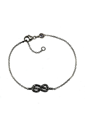 LILY GABRIELLA 18K black gold Forget Me Knot diamond bracelet