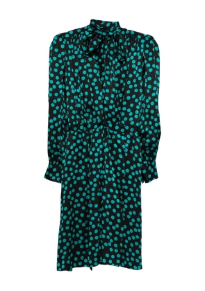 Saint Laurent Pre-Owned 1980s polka-dot midi dress - Black