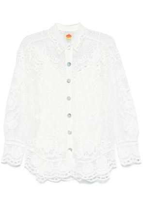 FARM Rio broderie-anglaise shirt - White