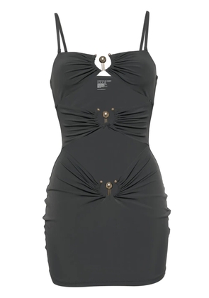 Christopher Esber pierced orbit mini dress - Grey
