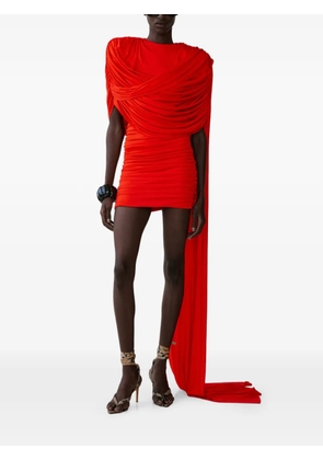 The New Arrivals Ilkyaz Ozel Khara draped-detail mini dress - Red
