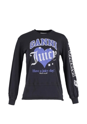 GANNI x Juicy Couture long-sleeve cotton T-shirt - Black
