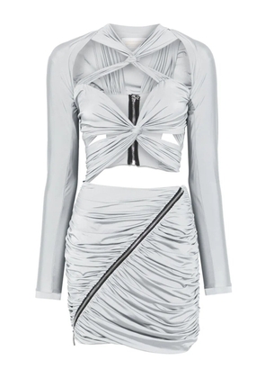 MITILIANE COUTURE draped cut-out mini dress - Grey