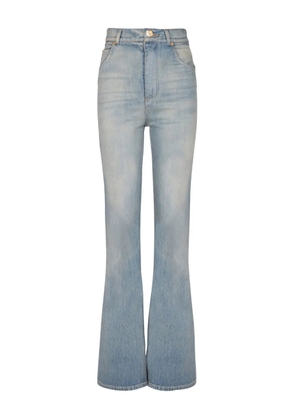 Balmain logo-patch jeans - Blue
