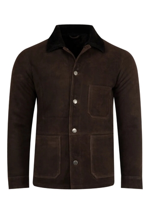Giorgio Brato buttoned suede-leather jacket - Brown