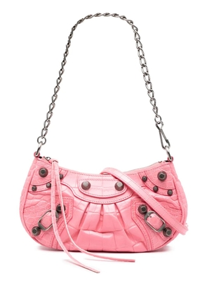 Balenciaga Pre-Owned 2022 Mini Embossed Leather Motocross Le Cagole satchel - Pink