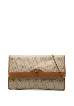 Christian Dior Pre-Owned 20th Century Honeycomb Coated Canvas Chain shoulder bag - Brown