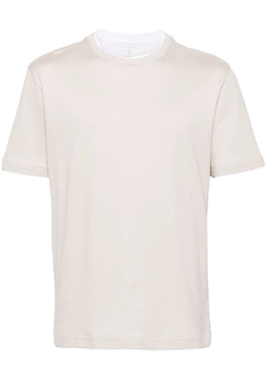 Eleventy layered cotton T-shirt - Neutrals
