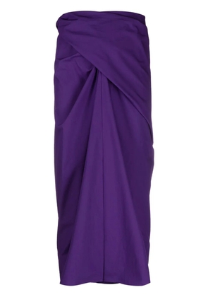 QUIRA high-waisted gathered-detail skirt - Purple