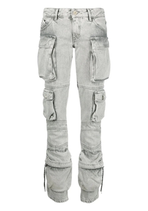 The Attico Essie straight-leg cargo jeans - Grey