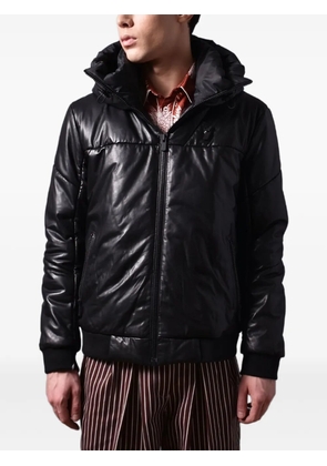 Poche Paris hooded puffer jacket - Black