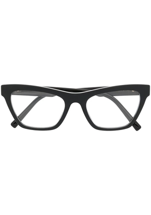 Dolce & Gabbana Eyewear logo-plaque cat-eye frame glasses - Black