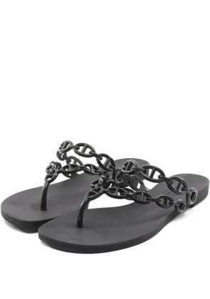 Hermès Pre-Owned 2010s island chain sandals - Black