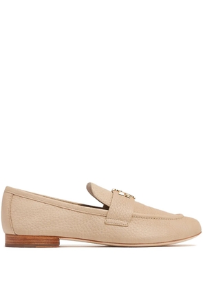 Tory Burch Double T-plaque leather loafers - Neutrals