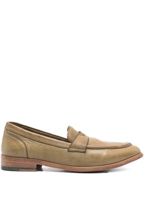 sturlini firenze penny-slot leather loafers - Green