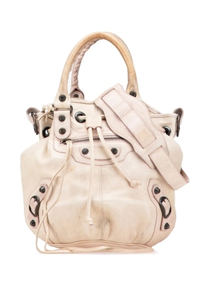 Balenciaga Pre-Owned 2005-2025 Mini Lambskin Motocross Pompon Bag satchel - Brown