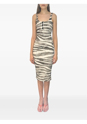 Blumarine printed midi dress - White