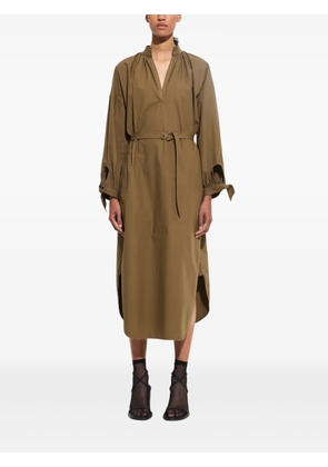 Christian Wijnants Dulcie tie-cuff midi shirt dress - Green