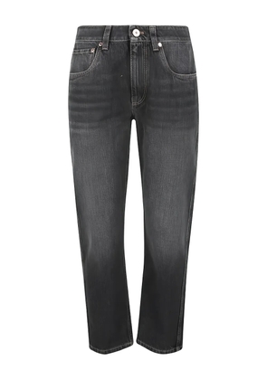 Brunello Cucinelli five-pocket straight jeans - Grey