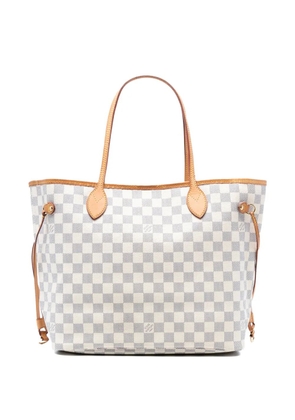 Louis Vuitton Pre-Owned 2010 Damier Azur Neverfull MM tote bag - White