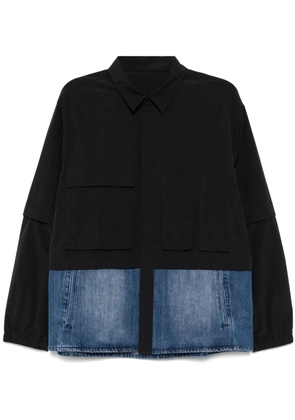 CROQUIS panelled long-sleeves jacket - Black