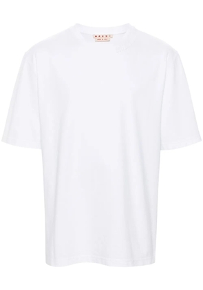 Marni logo-patch cotton T-shirt - White